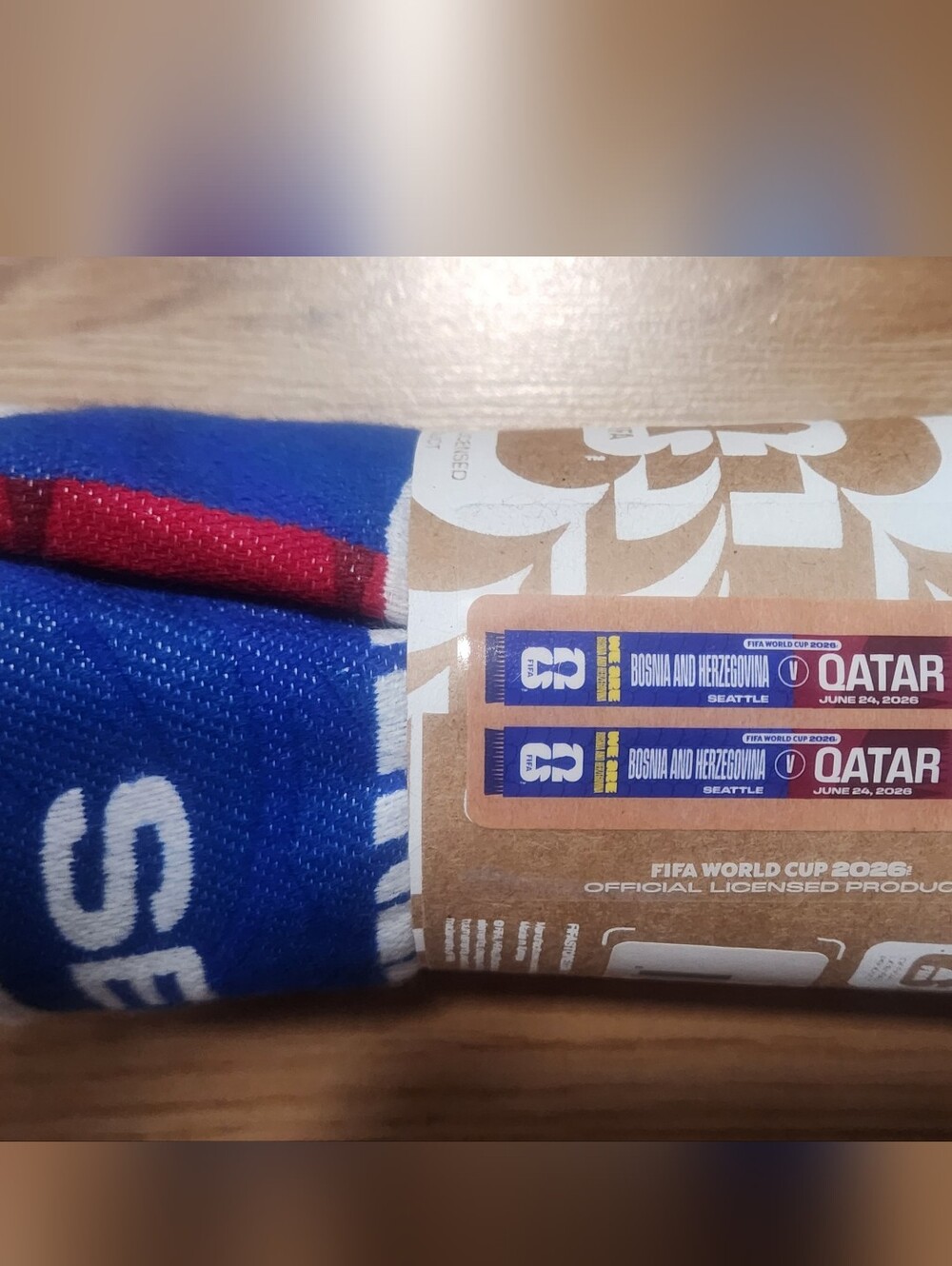 Bosnia - Qatar Soccer Scarf OFFICIAL FIFA WORLD CUP 2026 SCARF - Picture 2 of 5